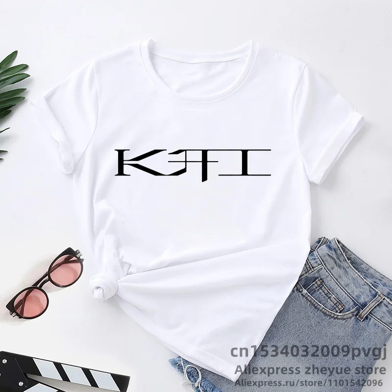 KPOP EXO KAI T Shirt Women Korean Style Letter Print T-shirt Harajuku Summer Woman Tshirts Streetwear Unisex T-shirt