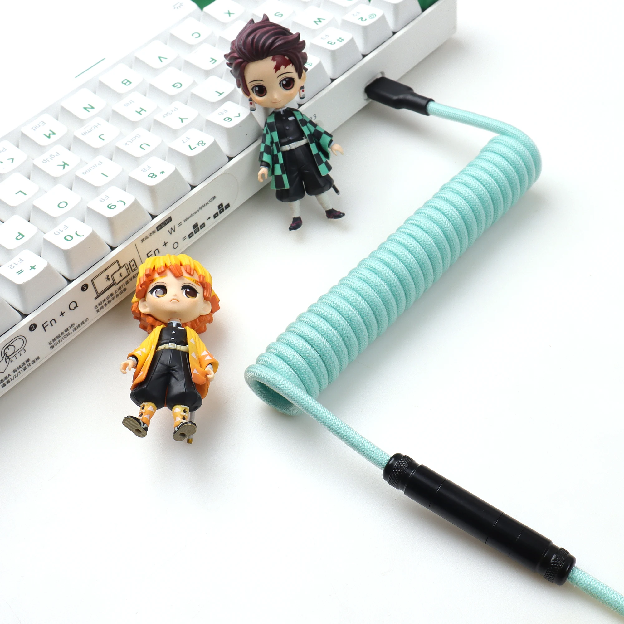 【 LANO 】Beyaz USB'den Tip-C'ye - Type C Detachable Cable Coiled Keyboard incelemesi ve fiyatı