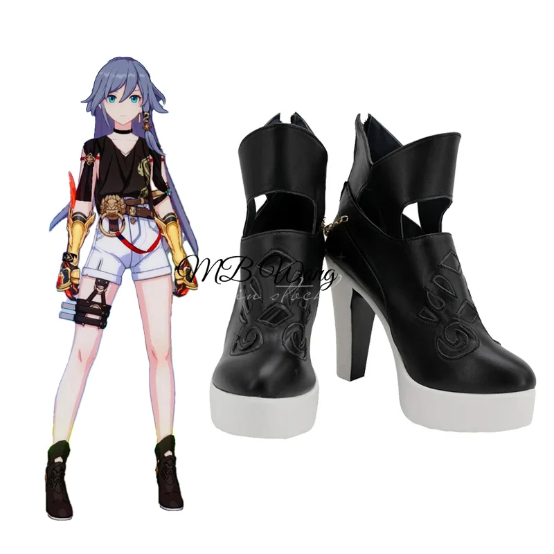 

Honkai Impact 3 Fuka Shoes Women Short Boots Cosplay Shoes Custom Made Halloween Party Props