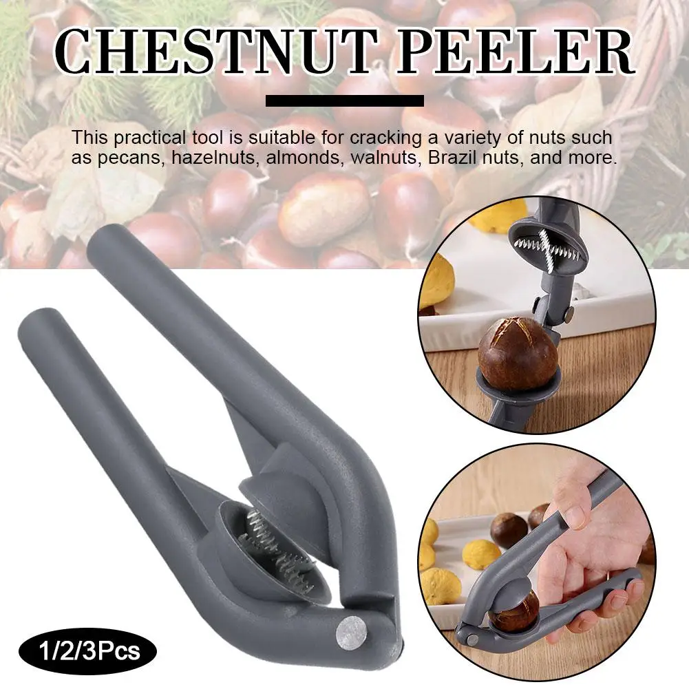 

Stainless Steel Quick Chestnut Opener Quick Clip Walnut 2 Opener Kitchen Nut Cracker Sheller Cracker Pliers Cutter In1 Tool H0E2