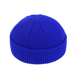 7 Colors Street Knitted Hat Brimless Hiking Cycling Cap Hip Hop Beanie Skullcap Women Men Casual Solid Pumpkin Portable Melon