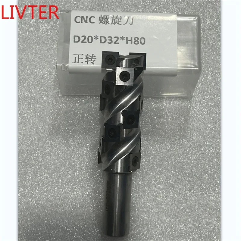 Livter Carbide Insert Flush Trim Router Bit 1/2 Inch Shank 32MM Cutting Diameter for Woodwork Trimming