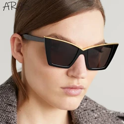 Fashion Cat Eye Sunglasses Women Men 2023 Vintage Luxury Brand Designer Cat-Eye Eyewear Ladies Shades UV400 Trending Sun Glasses