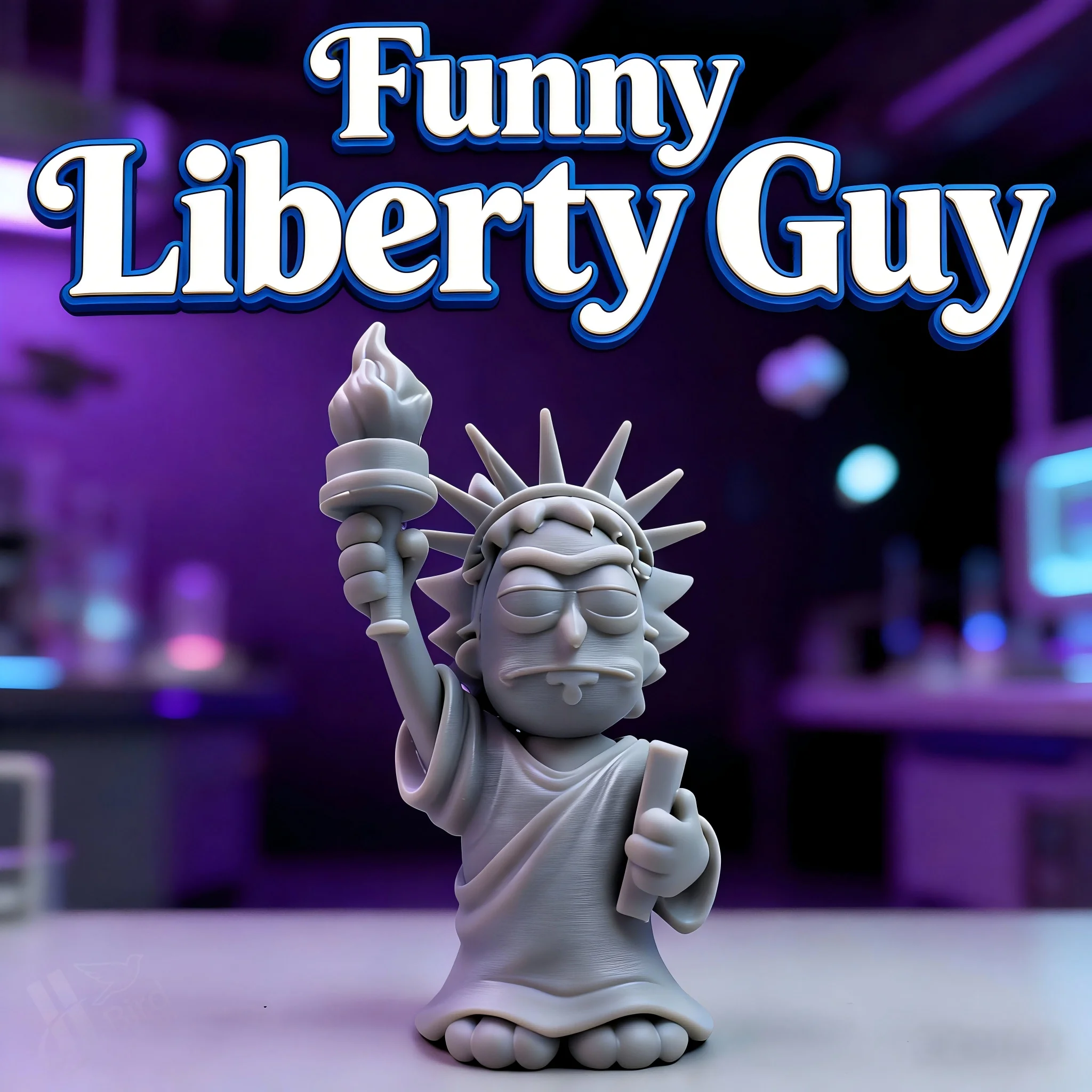 Funny Liberty Guy Ornament, Humorous Style, Collectible Figurine, Home Shelf Desk Decoration, Creative Sculpture, Niche Decor