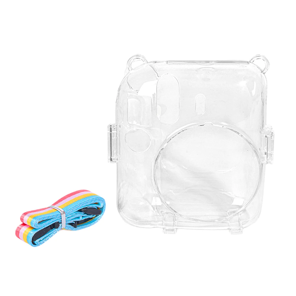 Étui transparent pour mini appareil photo avec bandoulière, coque de protection pour Fujifilm Instax Mini 12, pour appareil photo Instax Mini12