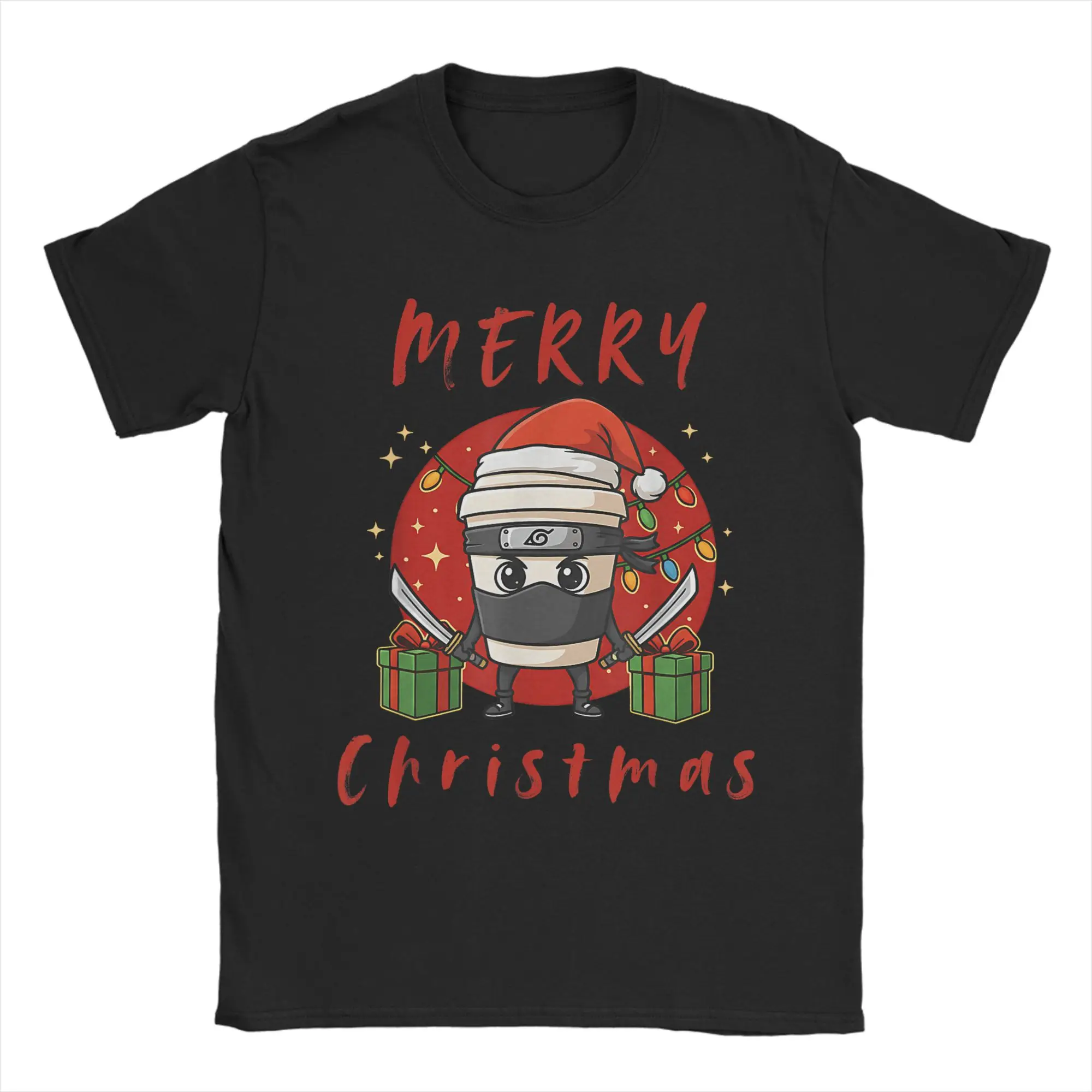 Italian Brainrot Christmas Cappuccino Assassino Christmas T Shirt Man T-Shirts Summer O-Neck Tees Hot Sale Oversized Clothes