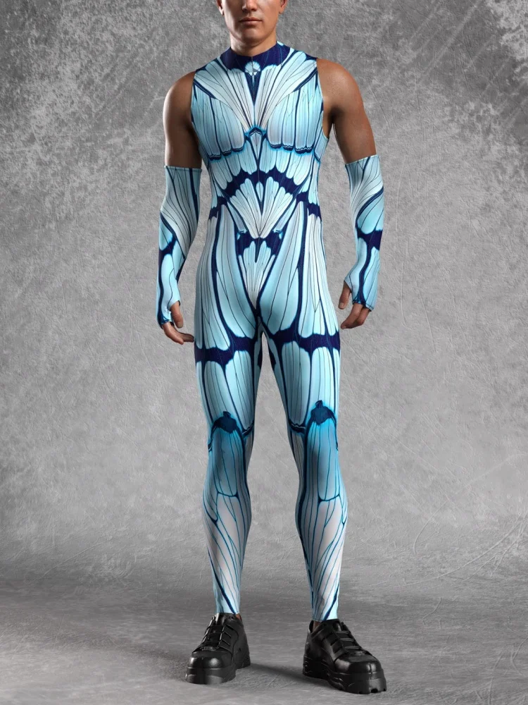 

Men's Stretch Steampunk Fashion Sexy Jumpsuit Halloween Carnival Party Stage Role-playing Performance Costume Zentai Suit 2025