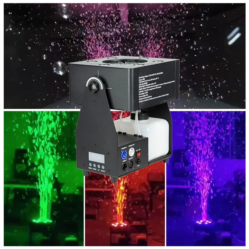 Bubble Machine DMX512& Remote Mini LED 6x4W RGBW Bubble Machine Concert Party Stage Machine Control for DJ Disco Bar