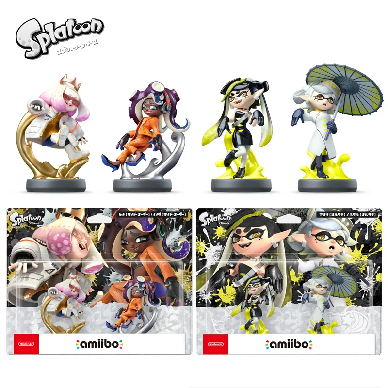 Figura Amiibo de Nintendo, Serie Splatoon, Pearl, Marina, Callie, Marie, Paquete de 2, Versión Asiática, Sin Bloqueo Regional, En Stock, Original