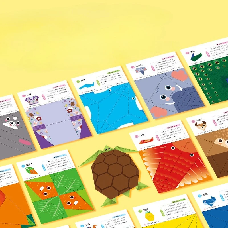 1 Juego de Kit de Origami tridimensional, libros guía artesanal, proyectos de arte artesanal, suministros para principiantes, niños y niñas