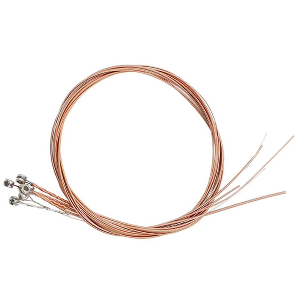 

6Pcs Acoustic Guitar Strings Stainless Steel Replacement Guitar Supplies Warm Tonal Musical Instrument Strings