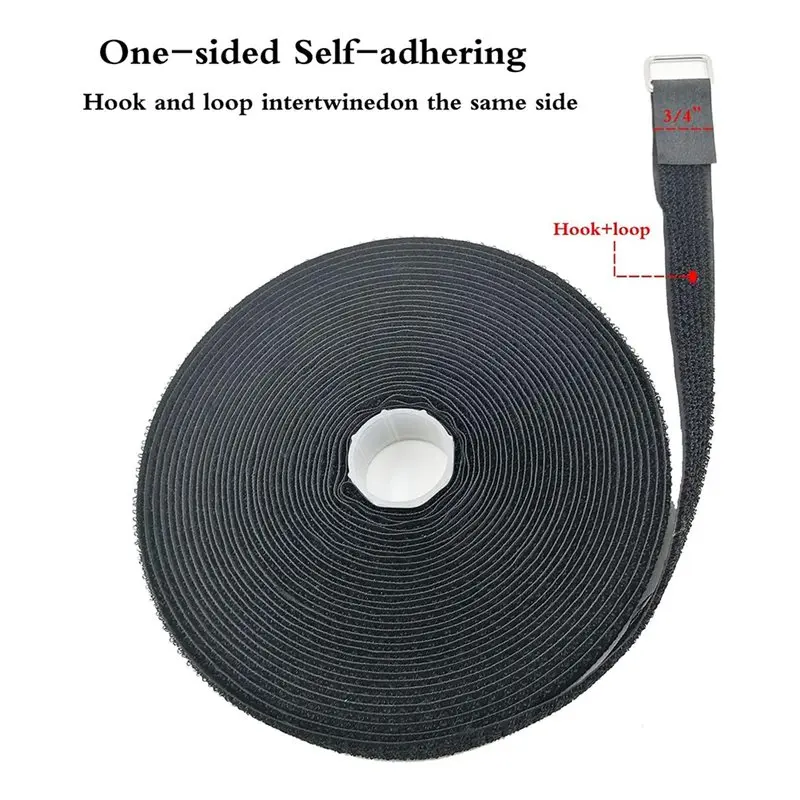 ABYP 5M Adjustable Cable Straps With 25 Metal Buckles For Cable Management, Wire Organizing, 2Cm Wide