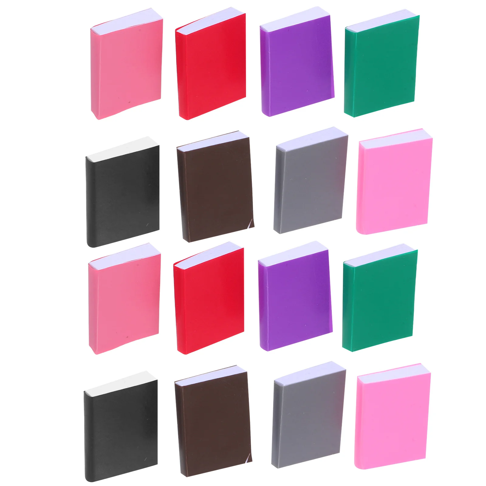 

16 Pcs Mini Book Decoration Dollhouse Miniature Accessories Blank Books Miniatures Notebook Model