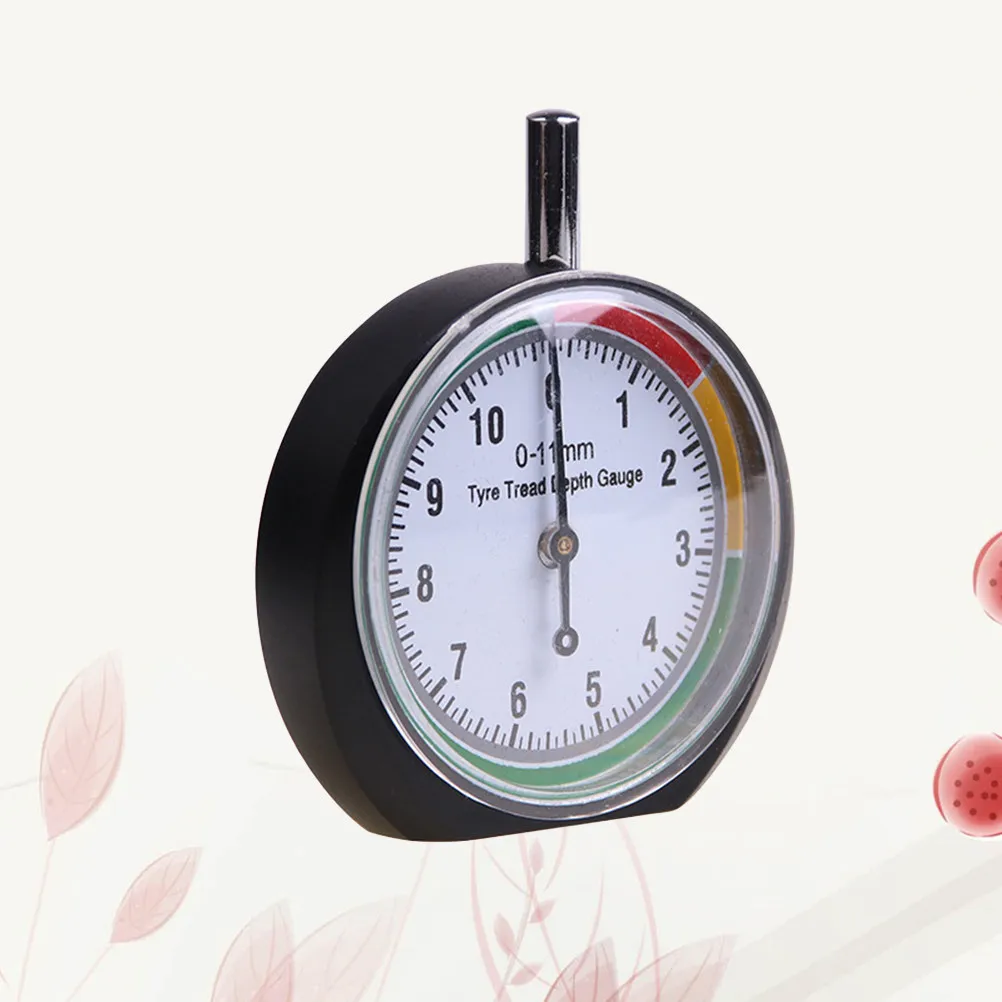1Pcs Tire Depth Meter High Precision Tread Gauge Featuring Metal Detect Probe Comfortable Grip Portable for Vehicle Safety Check