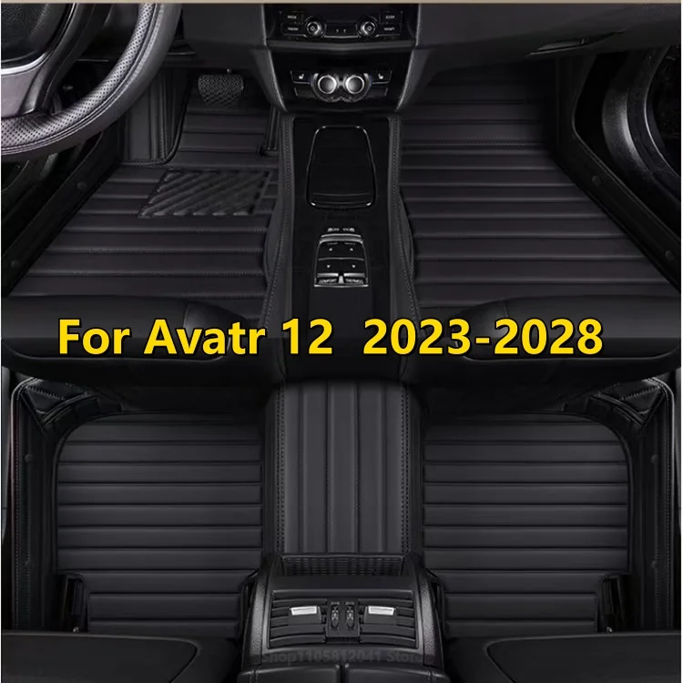 Custom Car Floor Mats For Avatr 12 2023 2024 2025 2026 2027 2028 Auto Full Coverage All Weather Anti Slip Leather Mats Accessori