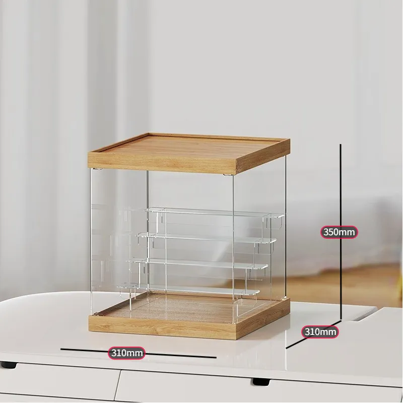 

Figure display stand Multi-layer suitable for storage Acrylic heightened doll shelf Wooden