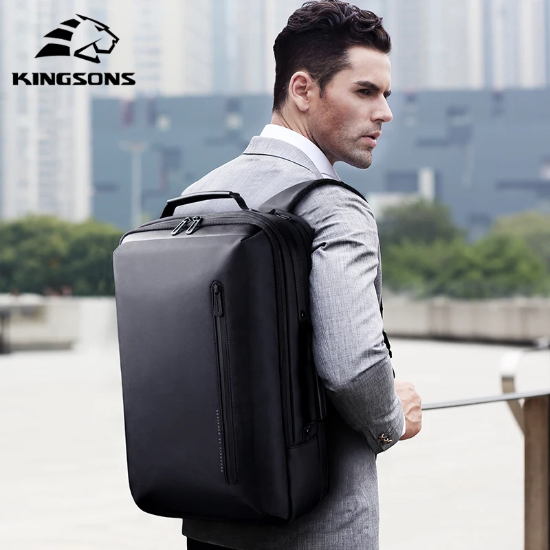 Kingsons New 15.6\'\' Laptop Backpacks Large Capacity Anti Thief Multifunctional Backpack WaterProof for Business Shoulder Mochila