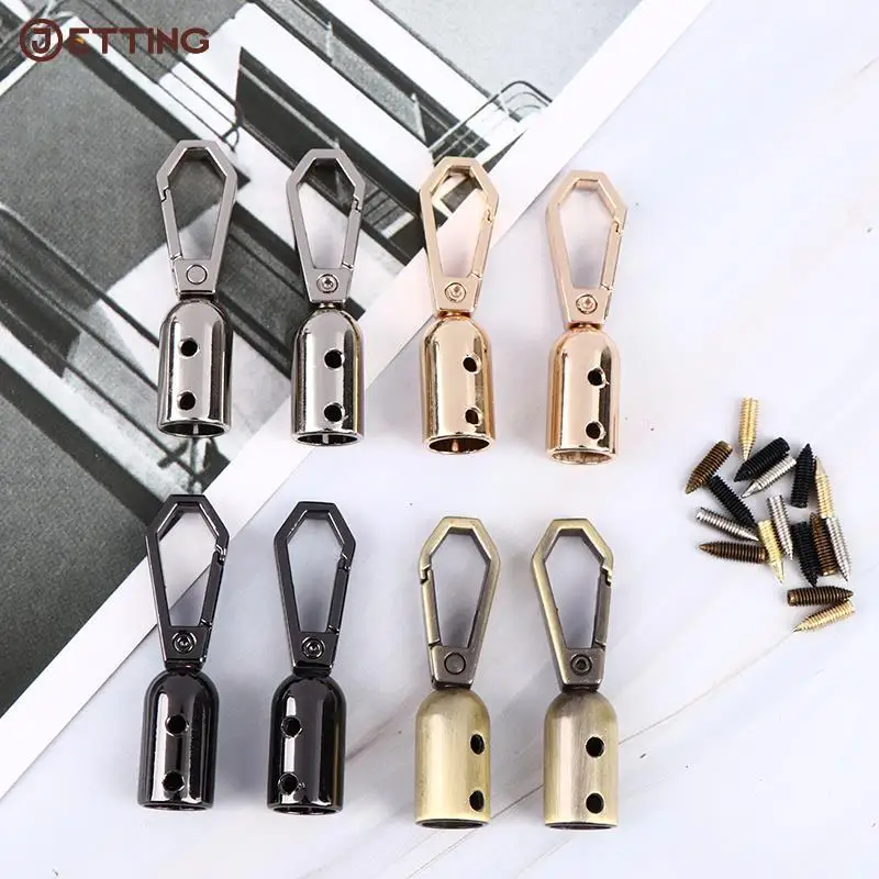 1set Metal Buckles Handbag Tassel Cap Clasp Hook Connector Bag Hanger Metal Buckles Bags Strap Stopper Cord Lock DIY Accessories