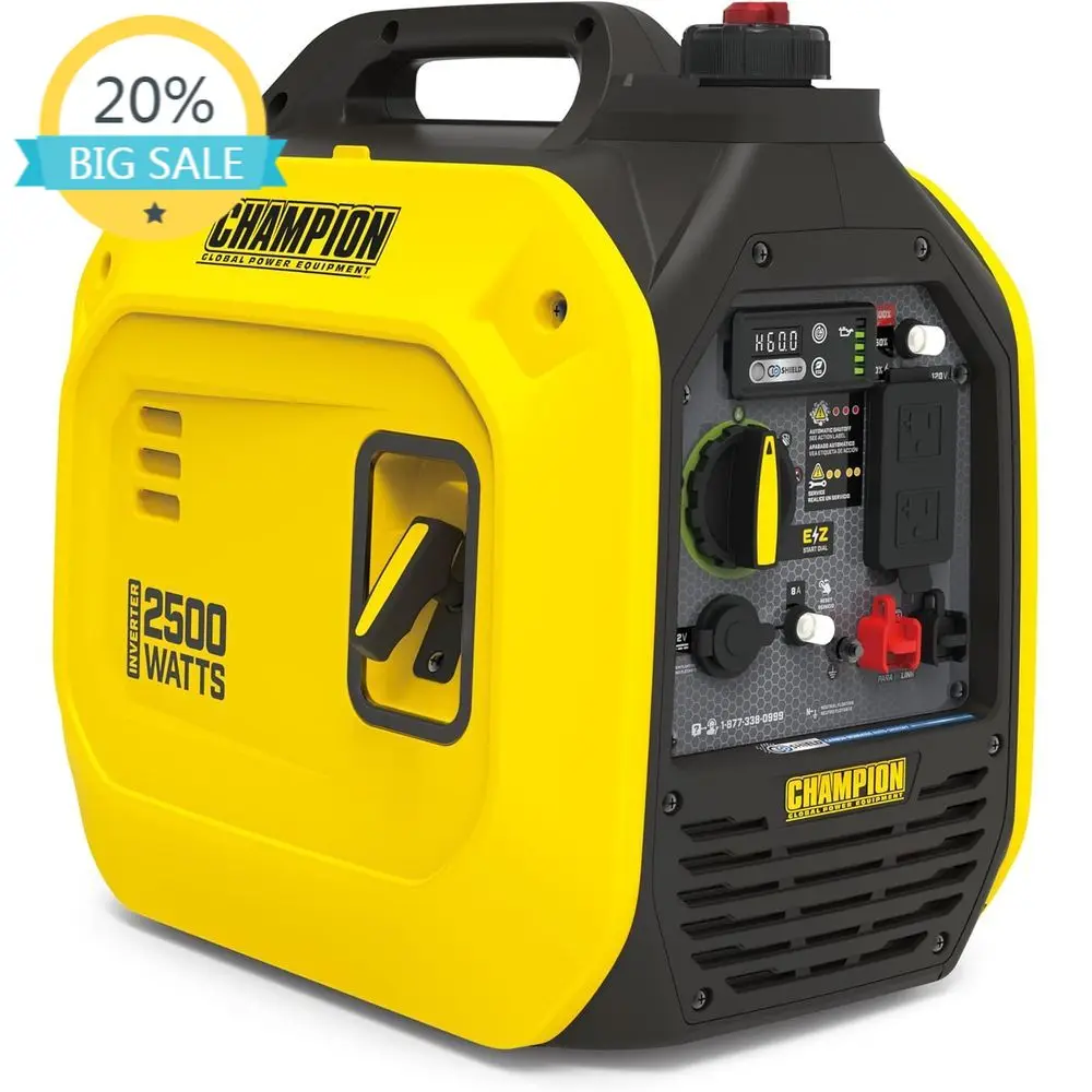 

Ultralight 2500W Portable Inverter Generator with Silent Operation and Carbon Monoxide Protection