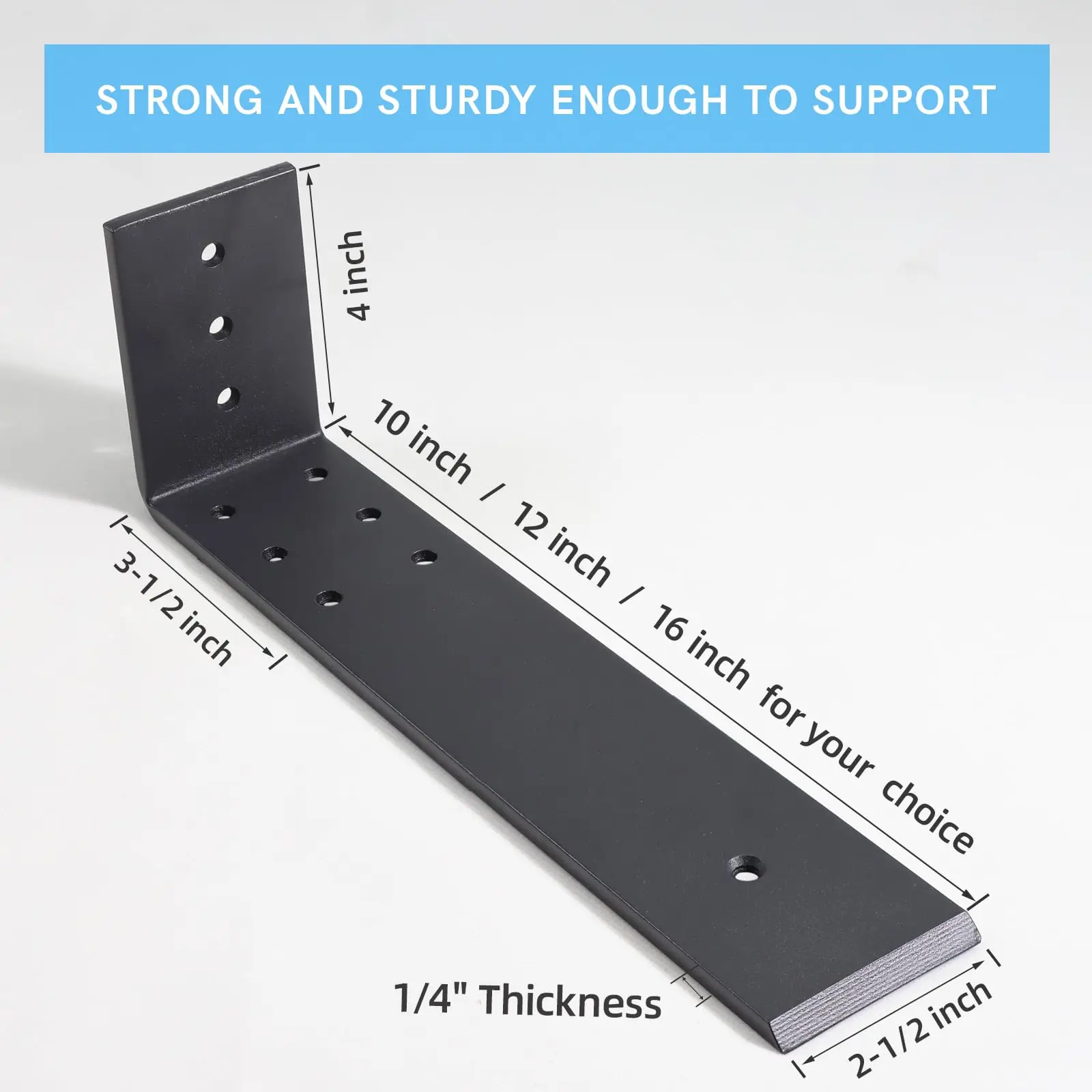 12 Inch Solid Iron Steel Brackets for Countertop