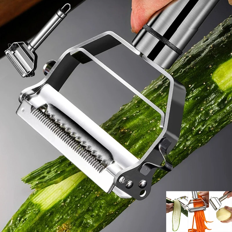 Dual Julienne Peeler & Vegetable Peeler  Apple & Potato Peeler, Zoodles Maker, Veggie Peeler for Making Delicious Veggie Noodles