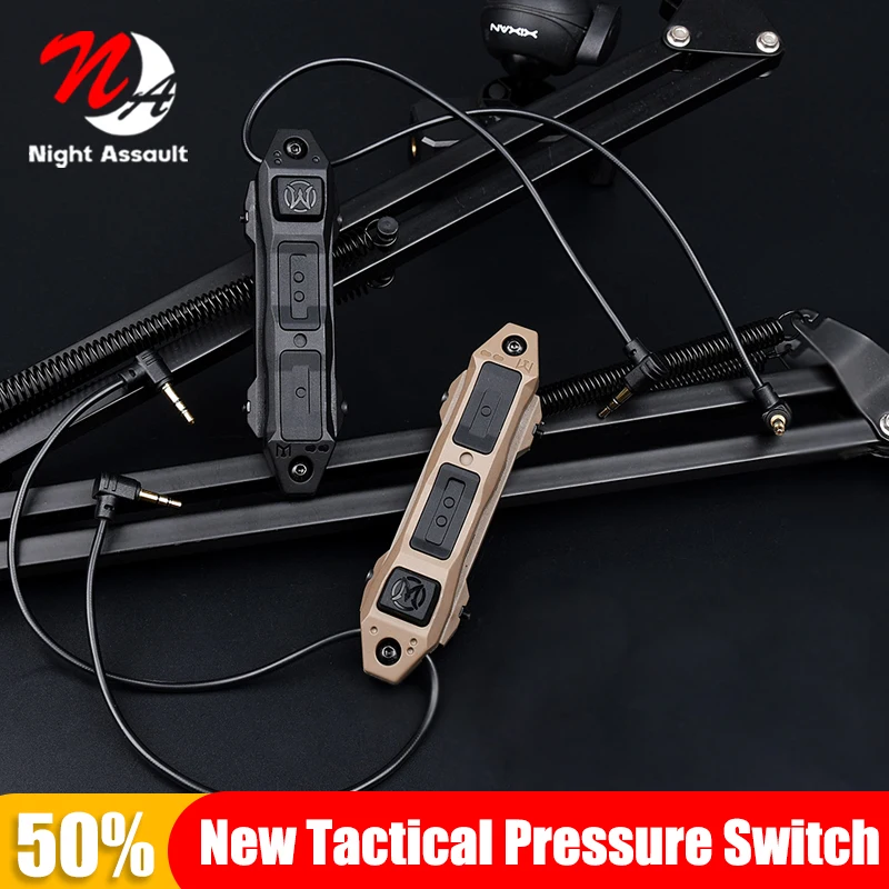 

New Tactical Pressure Switch DBAL A2 PEQ-15 M600 M300 Flashlight Double Augmented Remote dual Switch Button 2.5 3.5 Plug PEQ