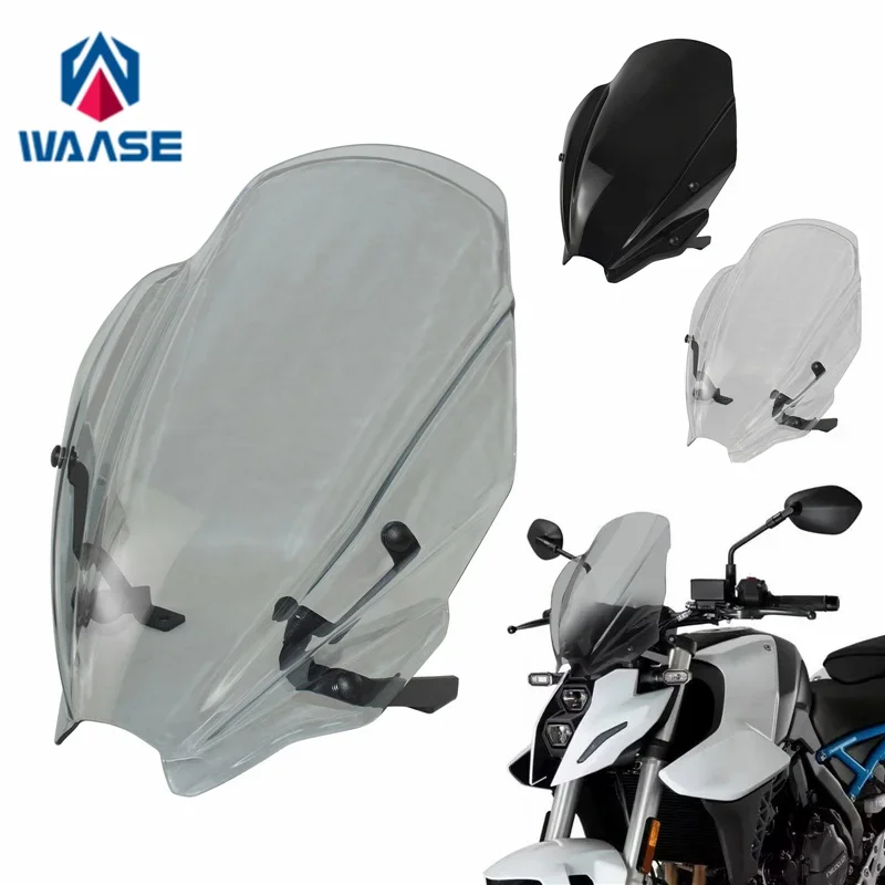 

WAASE For Suzuki GSX-8S GSX8S GSX 8S 2023 2024 Windscreen Windshield Wind Deflector Shield Screen Visor Glass with Bracket