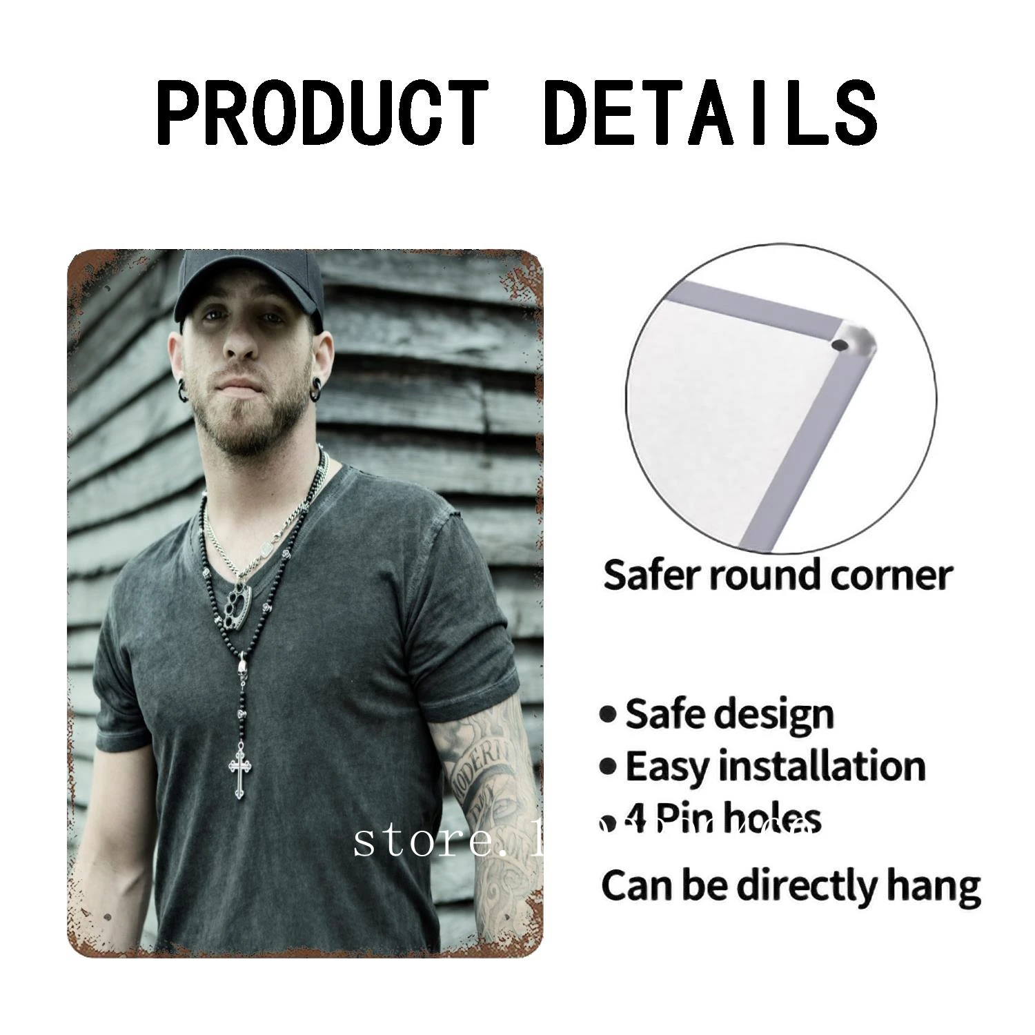 brantley gilbert Metal Plaques & Signs wall decor Vintage Tin Signs Captain Metal Poster Decor for Bar Pub Club Wall Decoration image 6