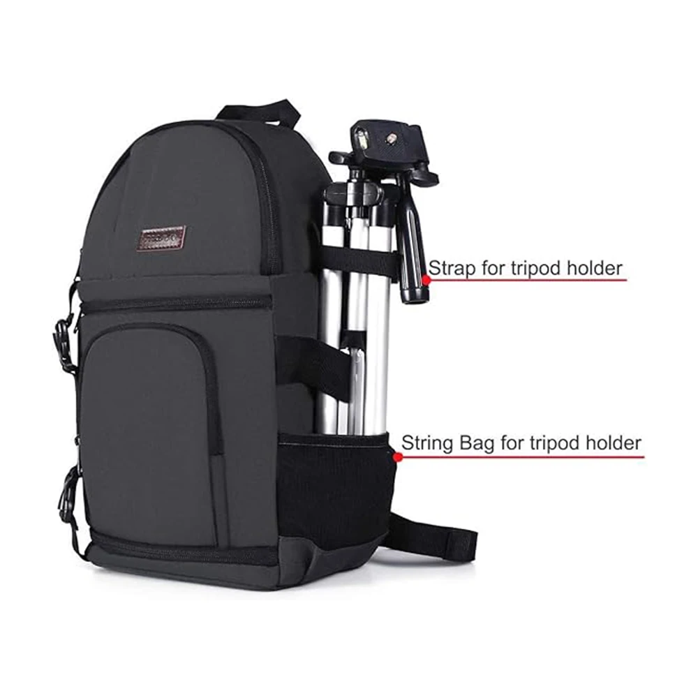 MOSISO Camera Sling Bag, DSLR/SLR/Mirrorless Camera Backpack Case Shockproof Photography Backpack with Tripod Holder
