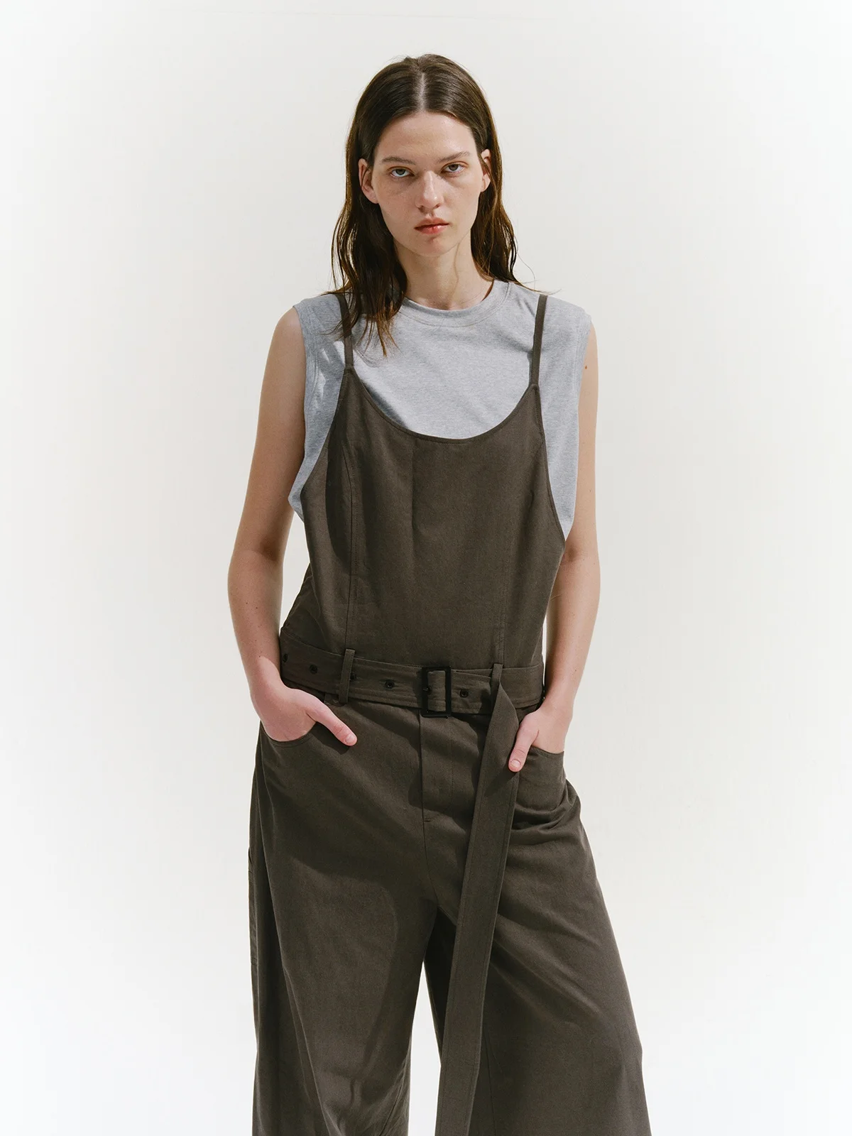 

Женский повседневный комбинезон REWEAR из шелка и хлопка с регулируемыми бретелями, H-образный крой, драпированный, для отдыха и повседневной носки