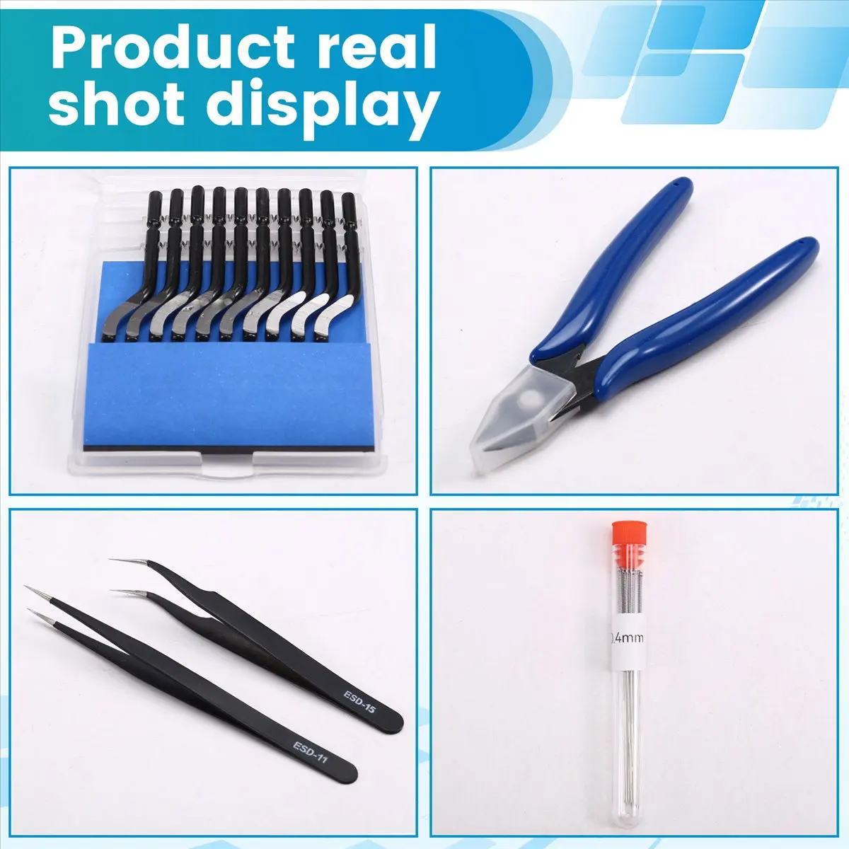 (DT37) 3D Printer Nozzle Cleaning Kit with Pliers, Cleaning Brush, and Deburring Tools for Efficient Unclogging and Maintenance