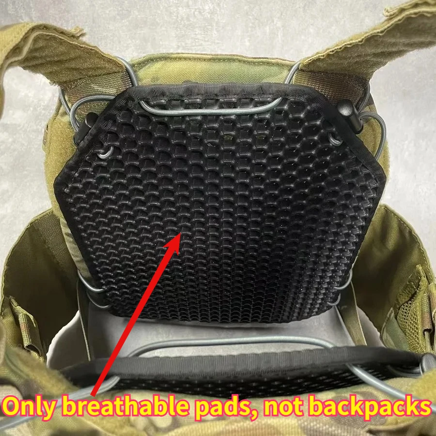 A Set of Two Breathable Heat Dissipation Pads Modular Built-in Cushioning 3D Breathable Pad Suitable Backpack Tactical Vest