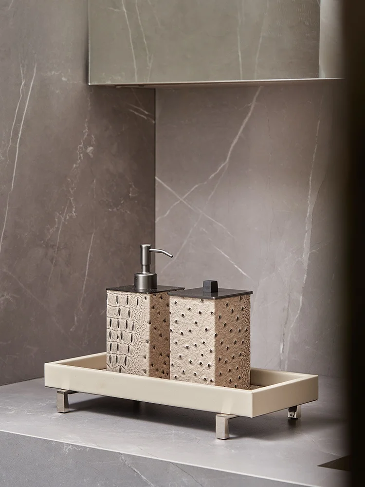 

Набор декоративных подносов Ele Batoom: Элитный декор для дома, аксессуары для демонстрационных комнат, геометрический современный стиль, украшение для ванной комнаты