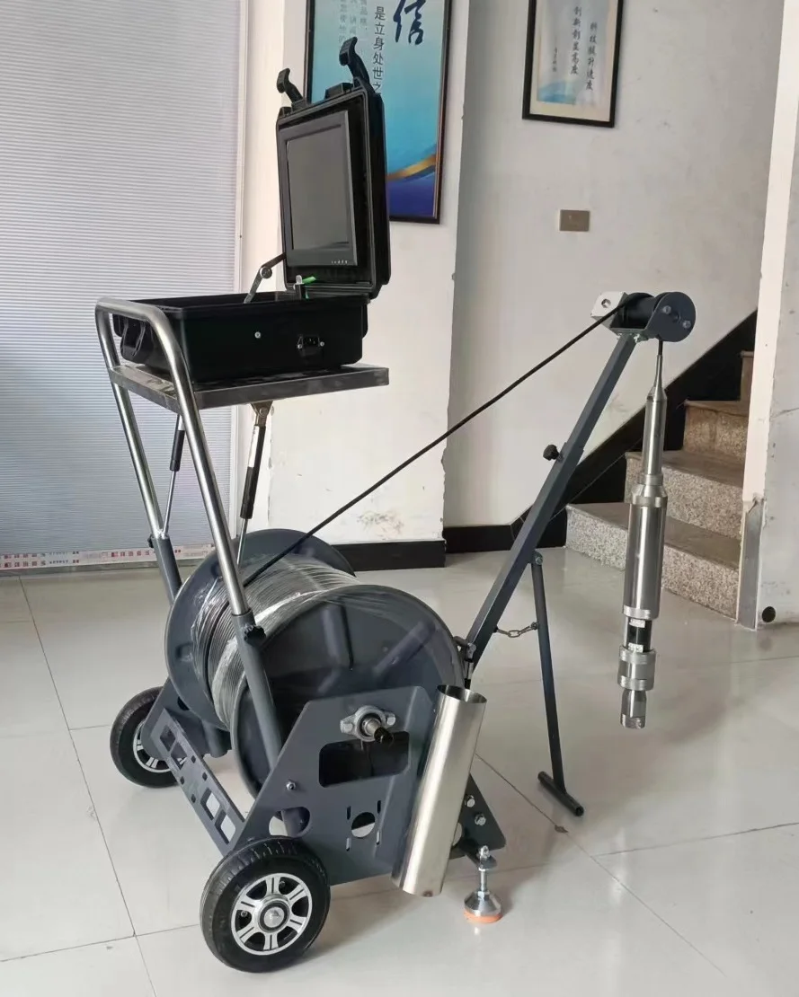 Borehole Camera 500m Cable HD Big Screen Water Well Inspection Camera With Electrical Winch