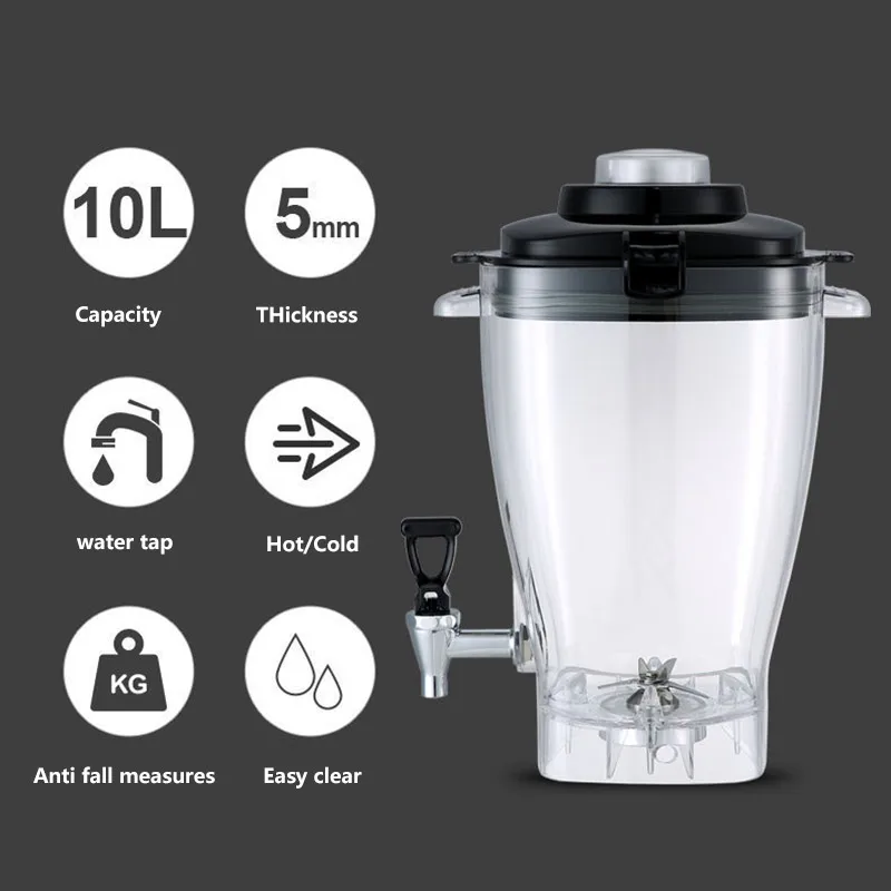 Xeoleo 2200W Commercial Household Timer Blender Mixer Juicer Fruit Food Processor Ice Smoothies Blender Juice Maker Crusher