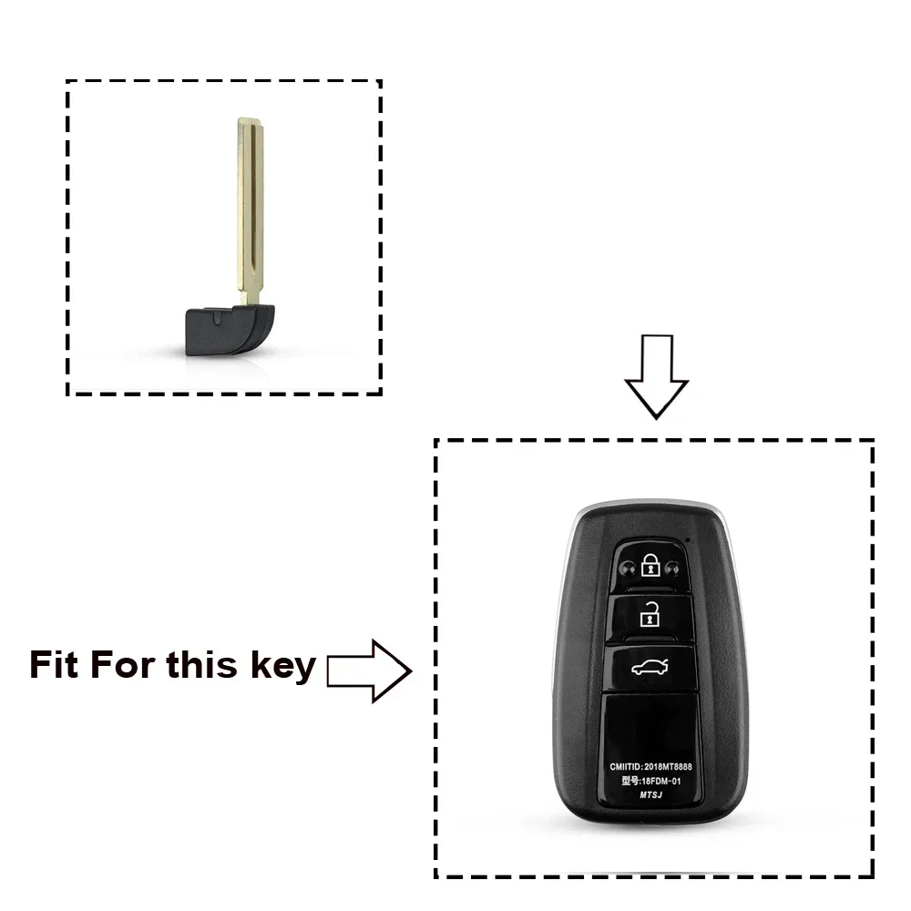 KEYYOU For Toyota Prius Highlander RAV4 Camry 2016 Smart Blank Remote Insert Emergency Key Blade
