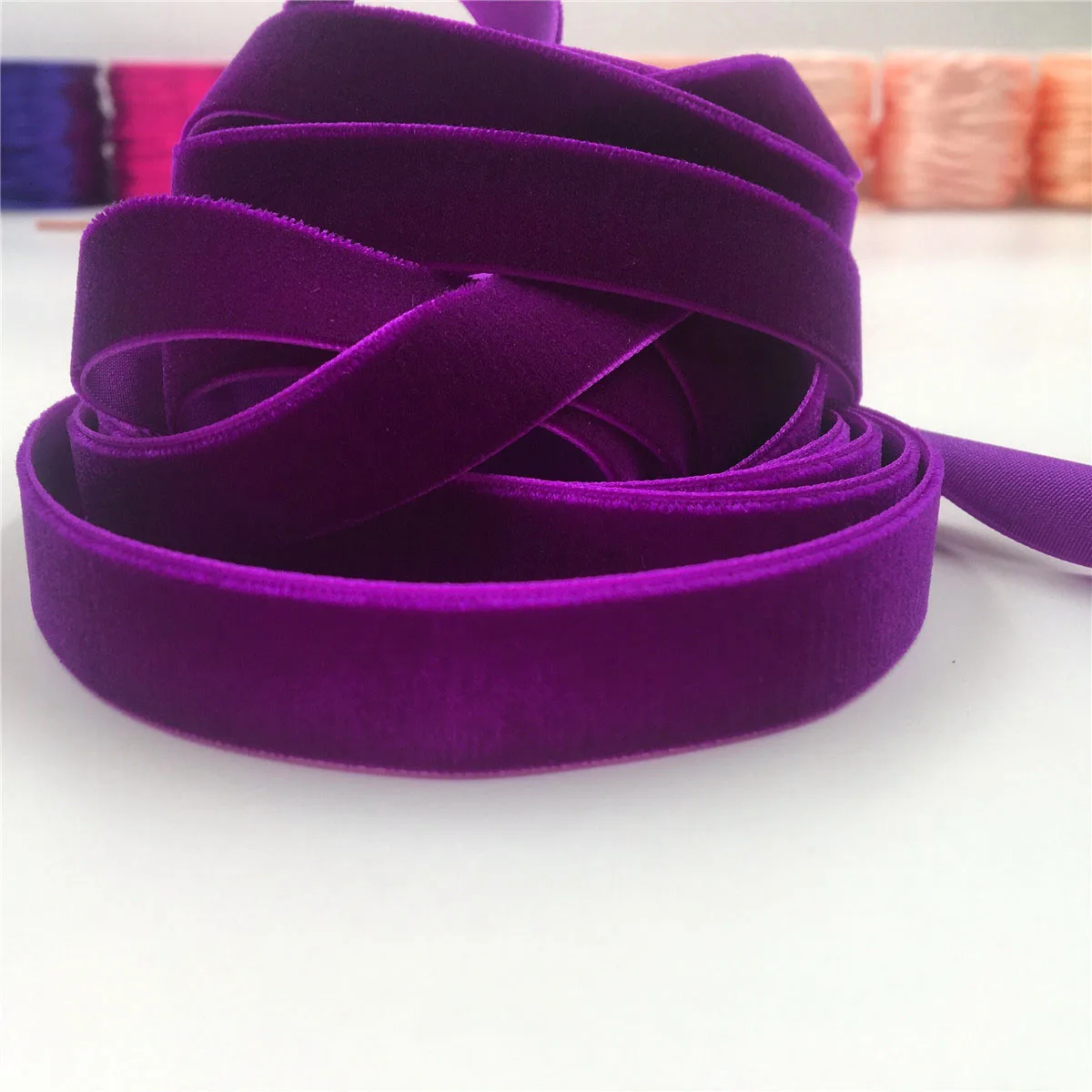 6/9/15/25mm Red Purple Single Face Velvet Ribbon for Handmade Gift Bouquet Wrapping Supplies Home Party Decoration Velvet Tape