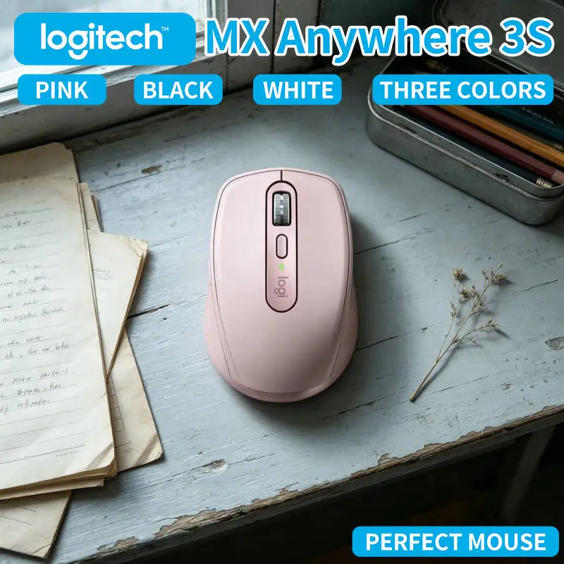 

Top-Tier MX Anywhere 3S - 8000 DPI, Hyper-Scroll, Silent Click, Perfect for Shoe Exhibition & Hall Office Work