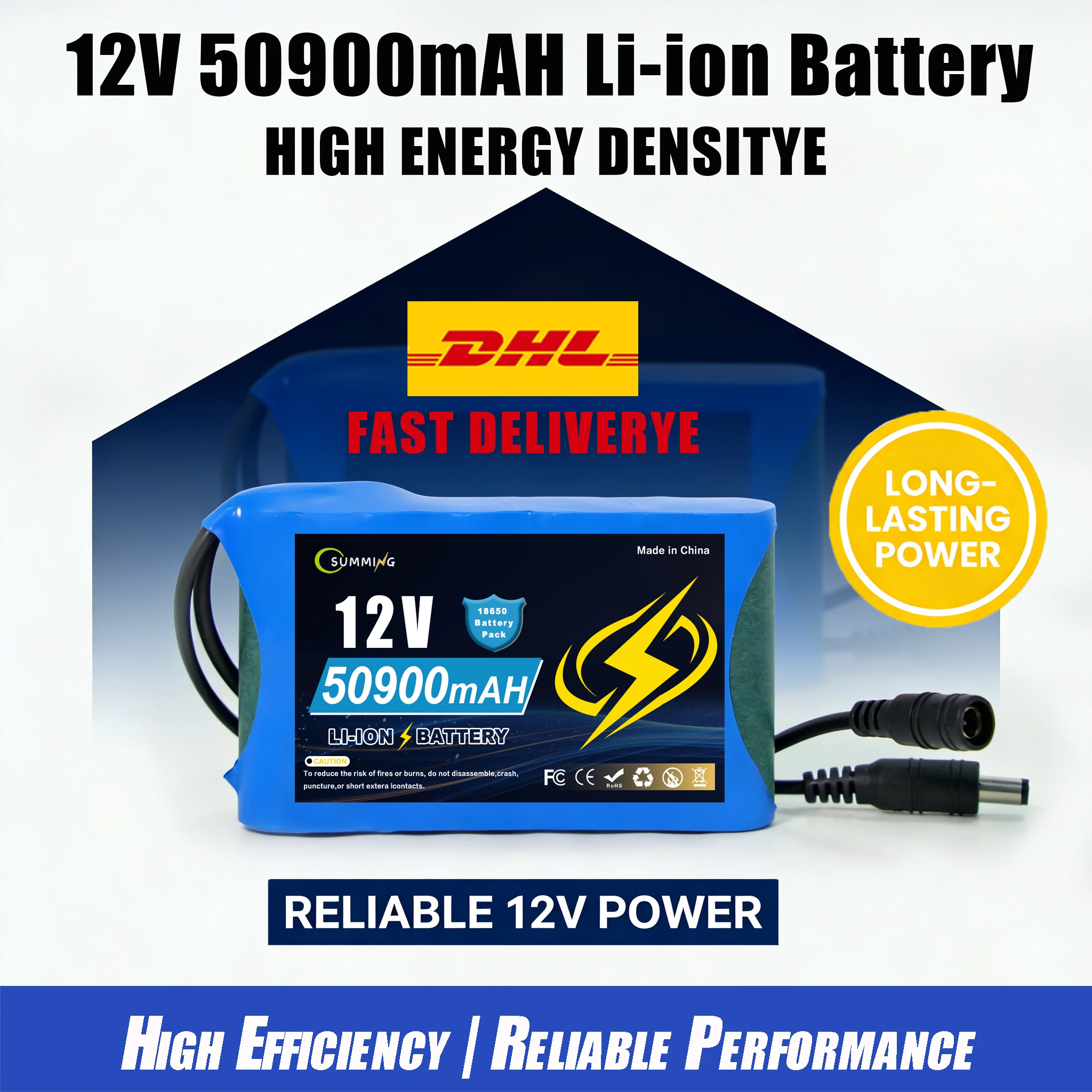 

Литий-полимерный аккумулятор 12В 50.9Ач Аккумулятор 12.6V 50900mAh, 100% новый, для радиоуправляемых дронов, суперперезаряжаемый Комплект зарядных устройств