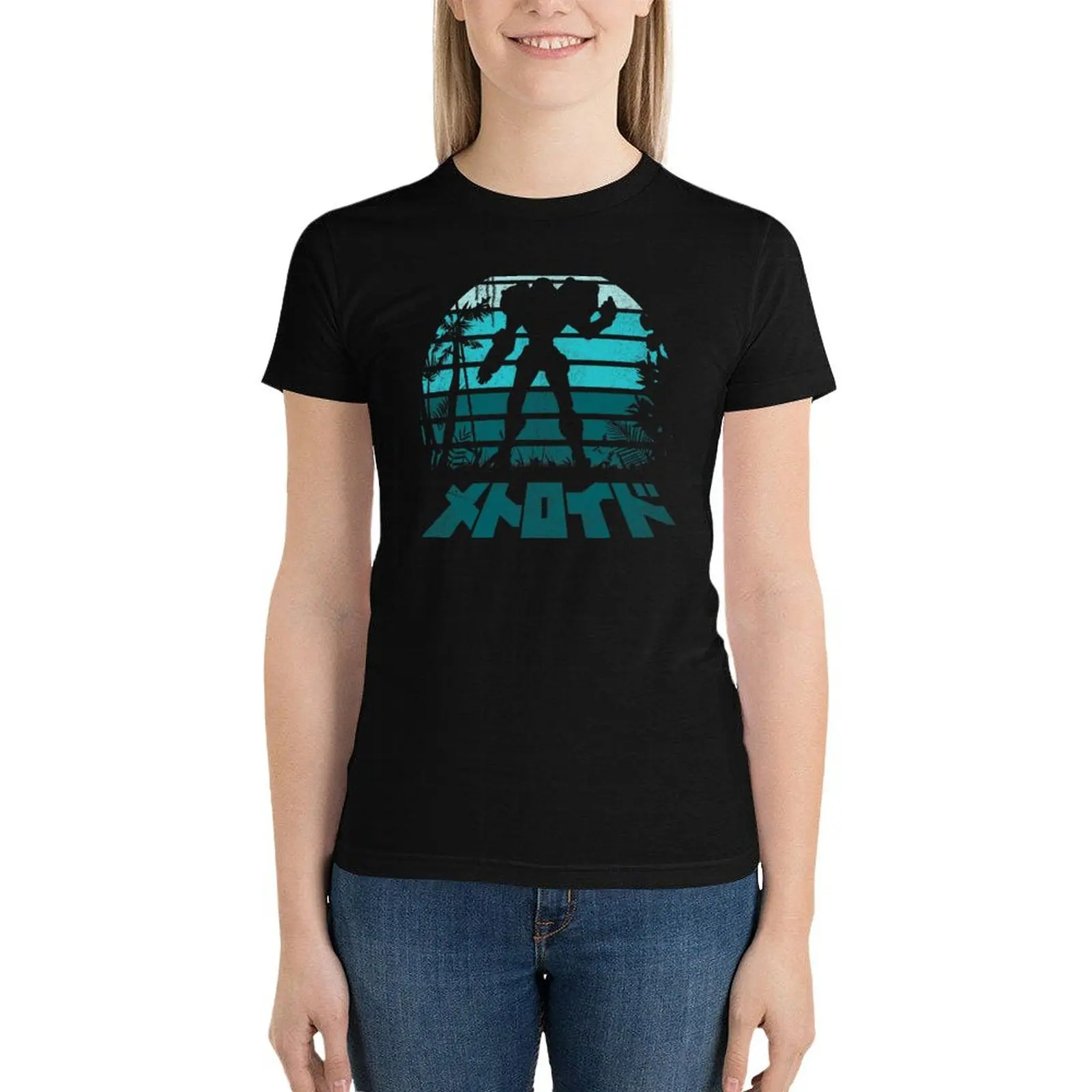 METROID SUN SET T-Shirt funny Aesthetic clothing cute t-shirts for Women