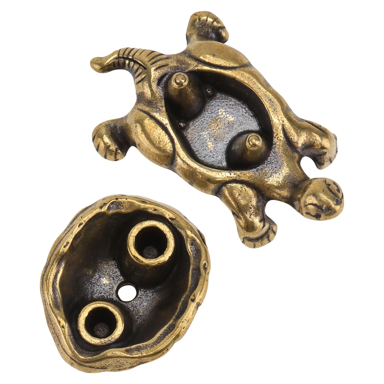 

1Pcs Copper Turtle Adornment Unique Desktop Decor Practical Incense Holder Creative Craft Ornament Turtle Adornment