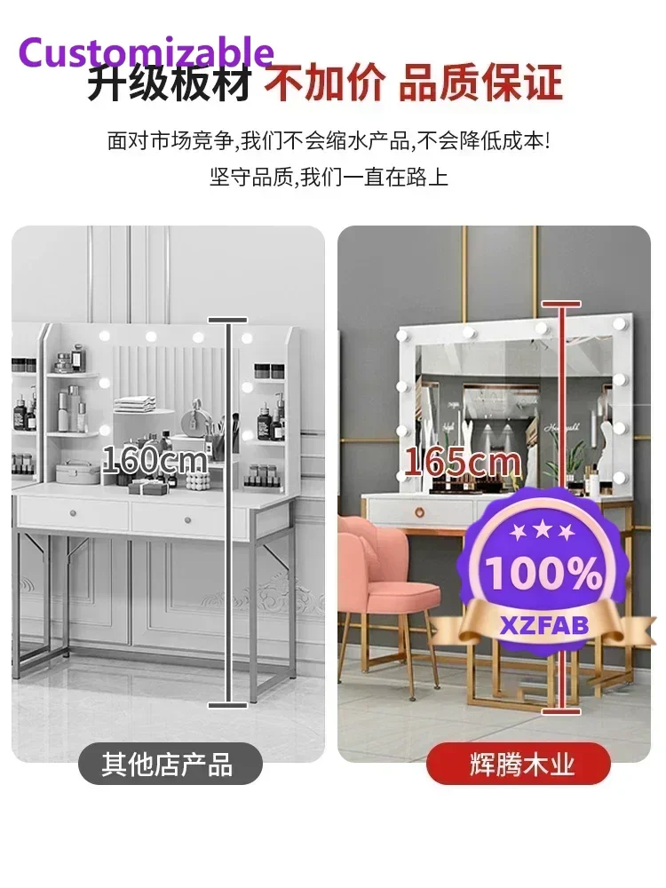 Factory Direct 2026 Dresser with lamp mirror integrated makeup table haircut beauty salon bridal shop makeup table Hot sales