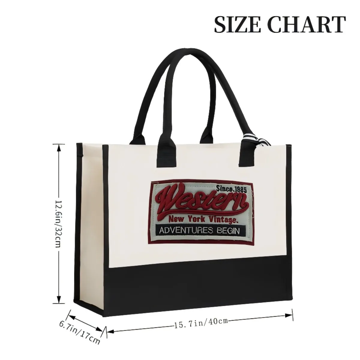 غرب نيويورك خمر 2026 جديد وصول موضة عملية واسعة قابلة لإعادة الاستخدام حمل حقيبة نمط طباعة 2 لهجة الثقيلة كبيرة Sho