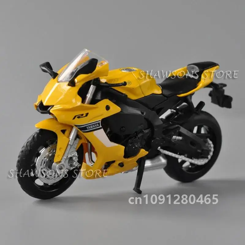 1:18 Scale Diecast Motorcycle Model Toys Yamaha YZF-R1 Sport Bike Miniature Replica