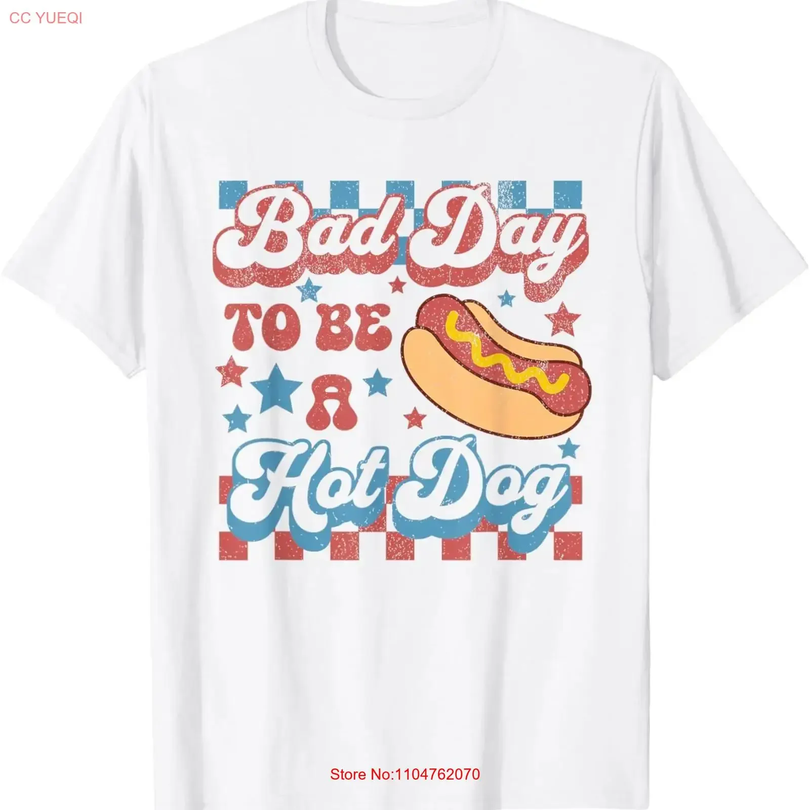 Bad Day To Be A Hot Dog Funny BBQ Grilling 4th Of July T Shirt vintage Washed Breathable graphic designer clothes homme Soft