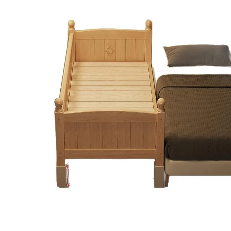 

Children's splicing widened bed baby small solid wood crib splicing can be extra bed