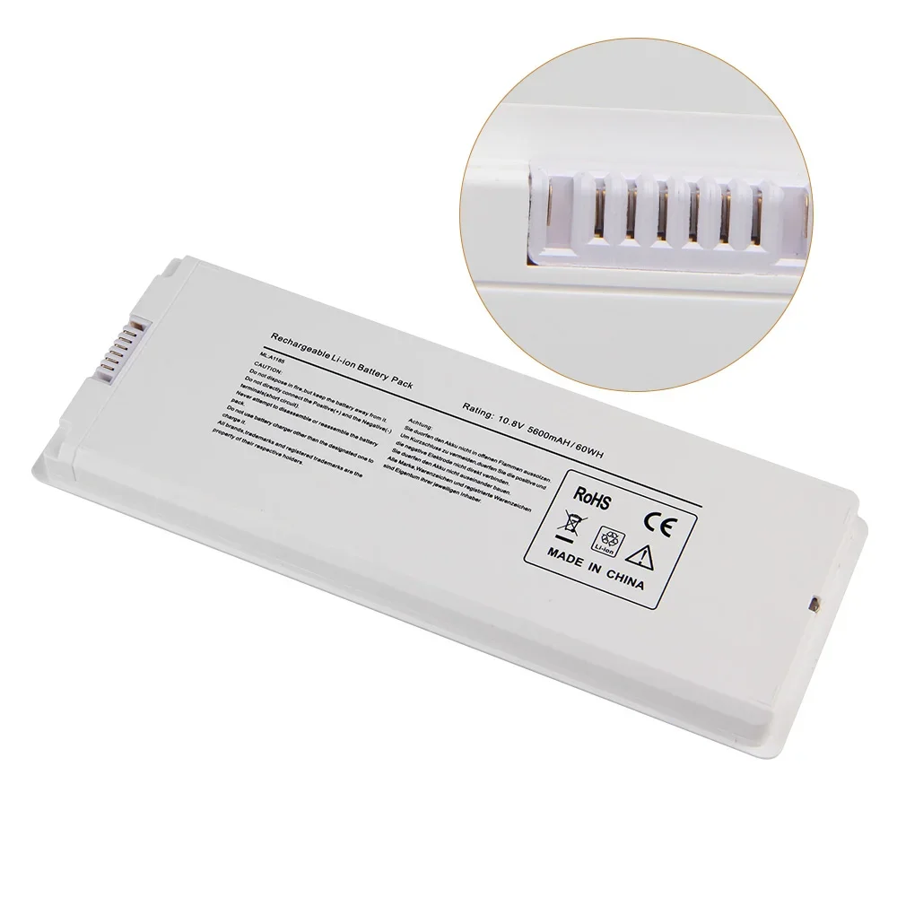 Original Replacement Battery A1181 A1185 For MacBook 13" MB402 MB403 MA566FE/A MB881LL/A 59Wh