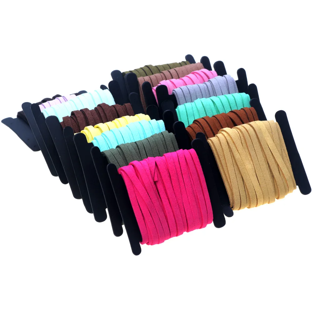 5 yard 5mm flat suede rope multi-color Korean velvet leather rope for hand string jewelry making bracelet necklace key chain