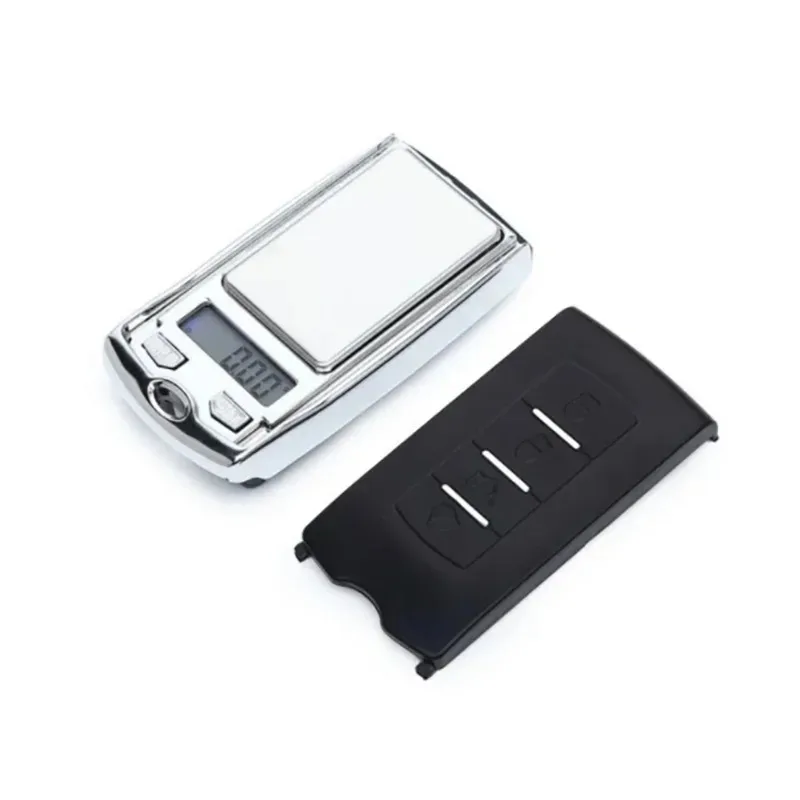 1Pcs 200g/100g 0.01g Precision Portable Car Key Shape Mini Digital Pocket Electronic Gram Scale with LCD Display and Batteries