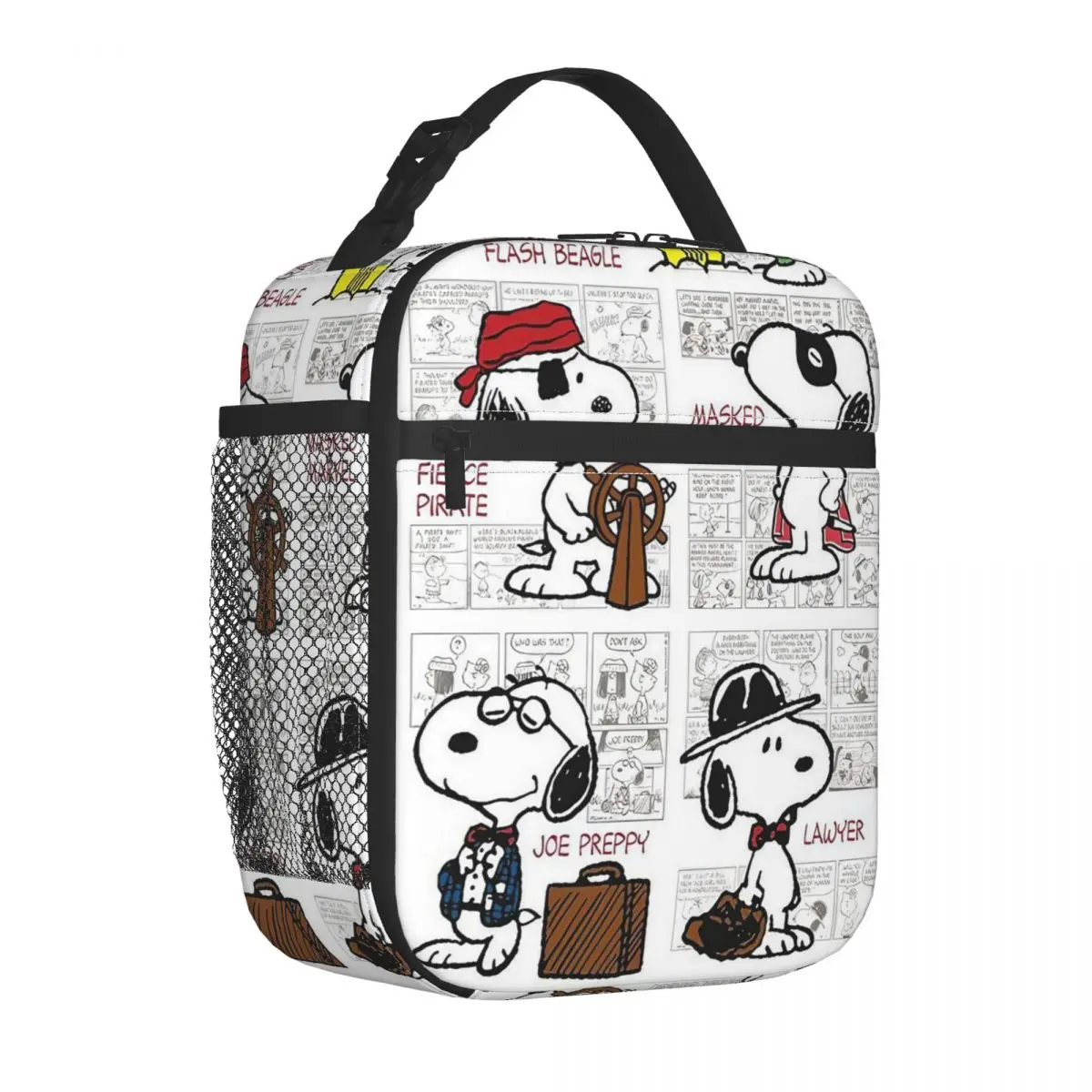 Peanuts Snoopy Cute Cartoon Insulated Lunch Bag Cooler Lunch Container Tote Lunch Box ad alta capacità borse per alimenti viaggi universitari